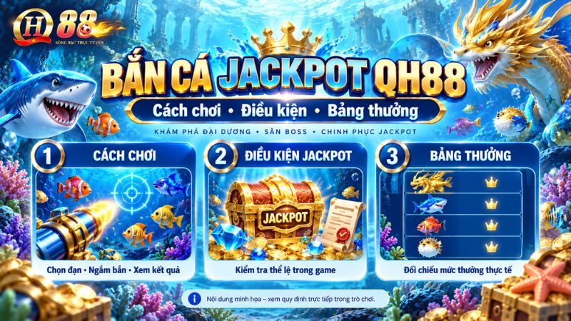 Bắn Cá Jackpot QH88 – Cách Chơi, Điều Kiện Và Bảng Thưởng
